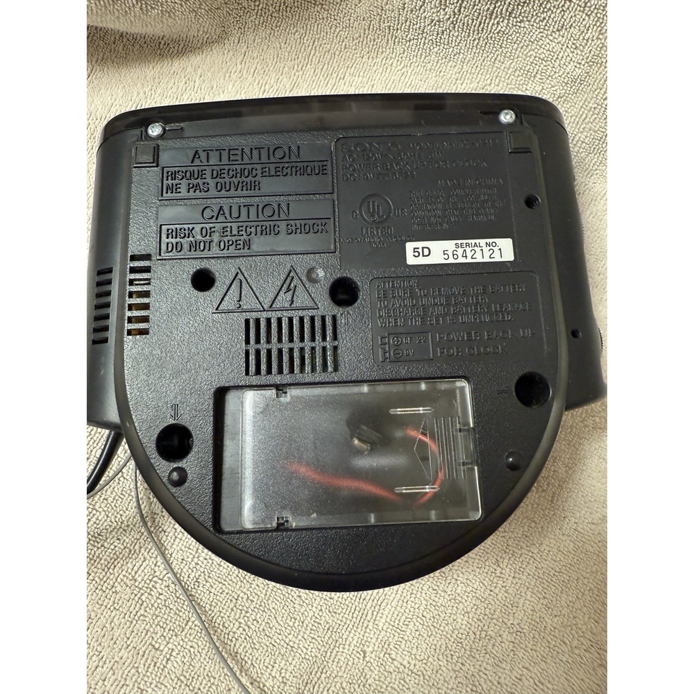 Sony Dream Machine AM/FM Clock Radio Battery Backup ICF-C212 Tested and Working! - Picture 3 of 5